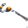 N3728terj_Bijou_de_sac_porte_cle_boules_bois_pompon_metal_argente