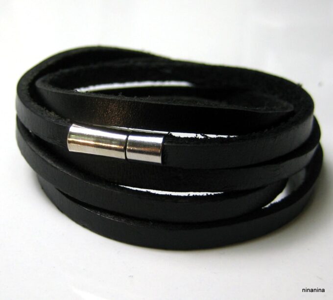 N3731d_bracelet_cuir_5_tours_et_acier_inoxydable