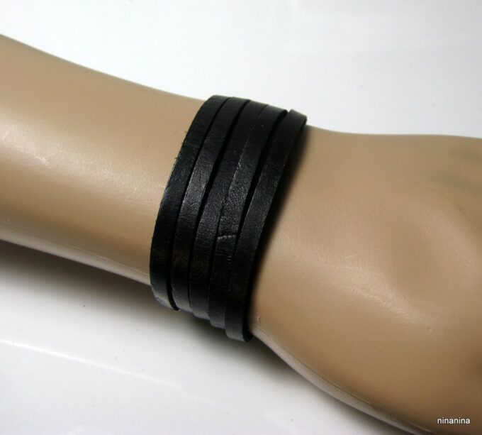 N3731j_bracelet_cuir_5_tours_et_acier_inoxydable