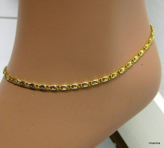 N3777b_chaine_de_cheville_metal_dore