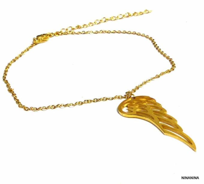 N3786tere_Bracelet_aile_dange_acier_inoxydable_dore