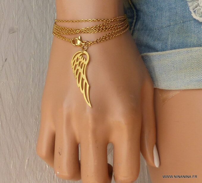 N3792b_Chaine_de_taille_aile_dange_acier_inoxydable_dore_-_Bijoux_Chaines_en_ligne_NINANINA-1