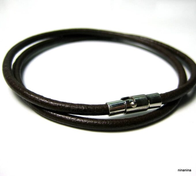 N3808c_bracelet_cordon_cuir_2_tours_fermoir_aimante