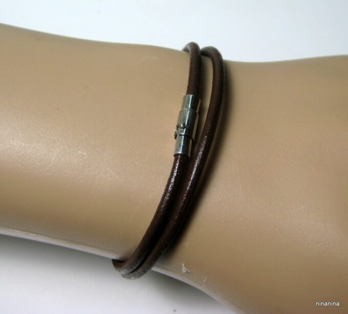 N3808e_bracelet_cordon_cuir_2_tours_fermoir_aimante