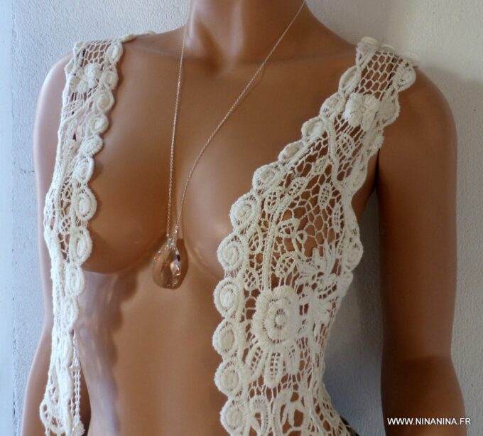 N3810d_Collier_long_chaine_argent_925_massif_pendentif_goutte_swarovski_-_Bijoux_Colliers_en_ligne_Ninanina