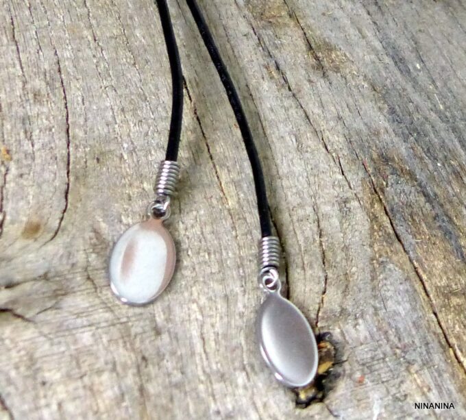 N3816tera_Collier_cordon_cuir_et_acier_inoxydable