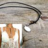 N3816terb_Collier_cordon_cuir_et_acier_inoxydable
