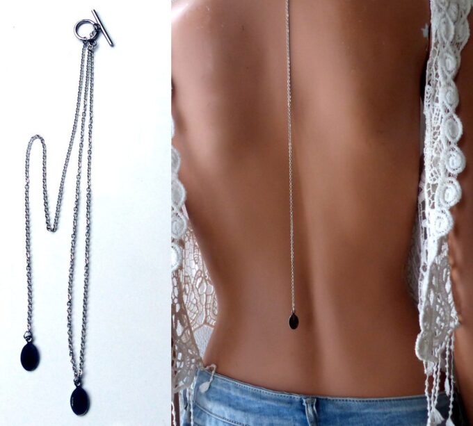N3820c_Collier_de_dos_goutte_acier_inoxydable_-_Bijoux_Colliers_en_ligne_Ninanina