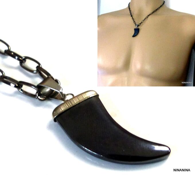 N3835tera_Collier_homme_dent_de_requin_hematite_chaine_noire