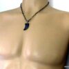 N3835terc_Collier_homme_dent_de_requin_hematite_chaine_noire