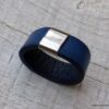 N3839a_Bague_cuir_femme_et_homme_acier_ou_metal_argente_-_Bijoux_Bagues_en_ligne_Ninanina