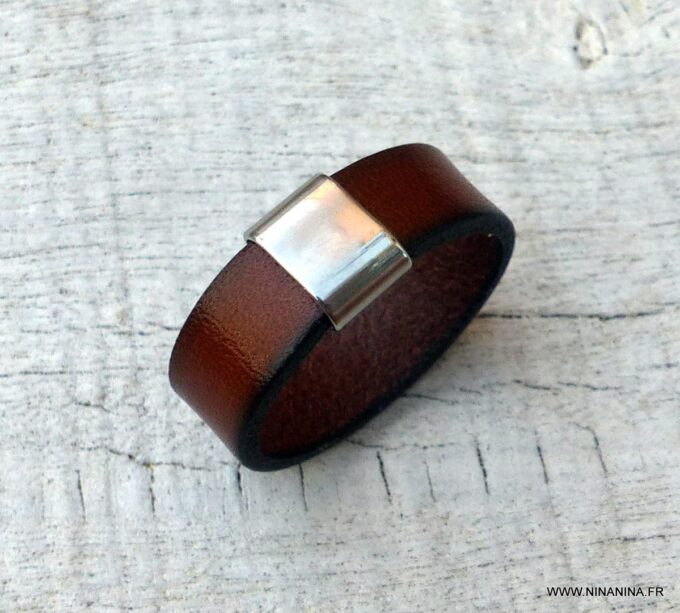 N3839e_Bague_cuir_femme_et_homme_acier_ou_metal_argente_-_Bijoux_Bagues_en_ligne_Ninanina