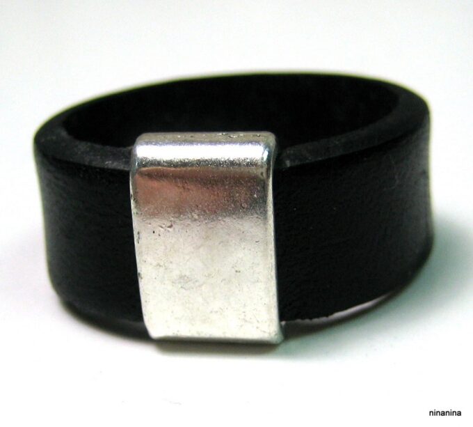 N3839terb_Bague_homme_cuir_et_metal_argente