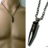 N3851_collier_homme_balle_revolver_acier_noir