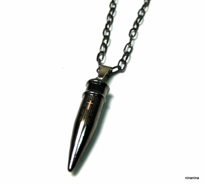 N3851c_collier_homme_balle_revolver_acier_noir