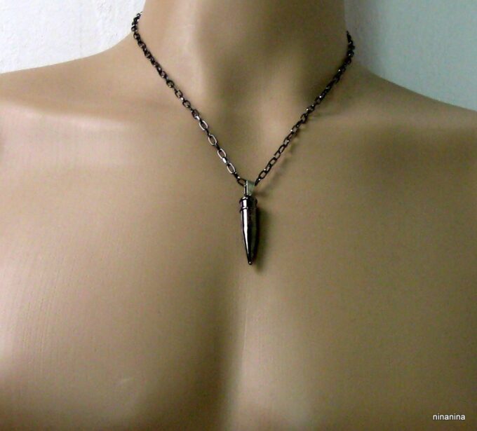 N3851e_collier_homme_balle_revolver_acier_noir