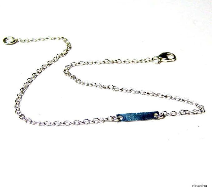 N3867c_chaine_de_cheville_plaque_argent_massif