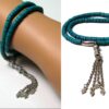 N3875_bracelet_2_tours_coco_turquoise_pompon_argent