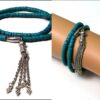 N3875x_bracelet_2_tours_coco_turquoise_pompon_argent