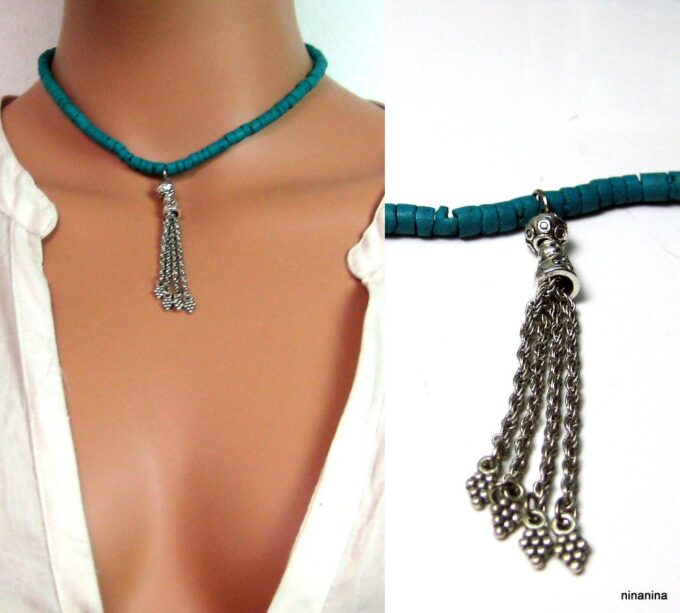 N3876bis_collier_coco_turquoise_pompon_argent