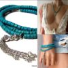 N3878_bracelet_boheme_chic_femme_3_tours_coco_turquoise_pompon_argent_-_Bijoux_Bracelets_en_ligne_Ninanina