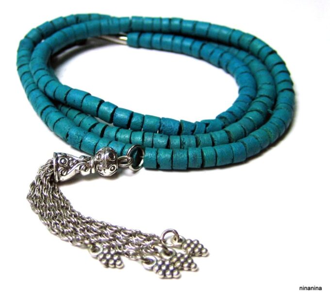 N3878a_bracelet_3_tours_coco_turquoise_pompon_argent