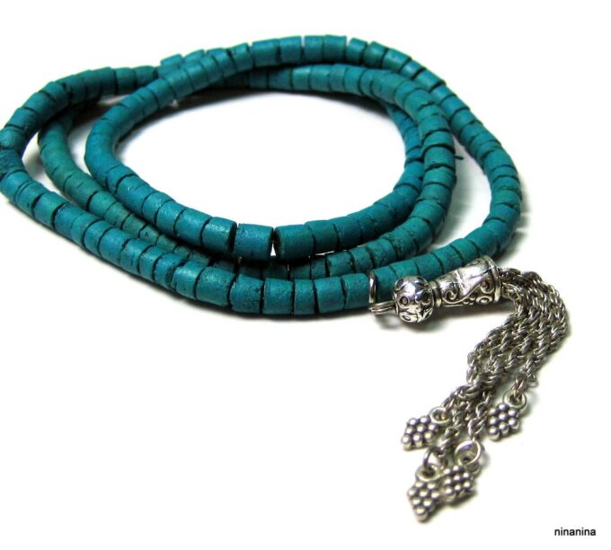 N3878b_bracelet_3_tours_coco_turquoise_pompon_argent