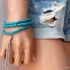 N3878d_bracelet_boheme_chic_femme_3_tours_coco_turquoise_pompon_argent_-_Bijoux_Bracelets_en_ligne_Ninanina