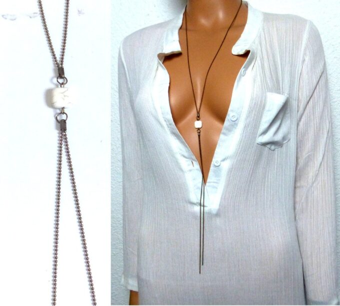 N3883d_Collier_femme_long_sautoir_chaine_boule_metal_bronze_perle_carree_ivoire_-_Bijoux_en_ligne_NINANINA