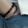 N3907i_Bracelet_homme_cordon_cuir_demi_lune_metal_argent_fermoir_acier_inoxydable_-_Bijoux_Bracelets_en_ligne_Ninanina