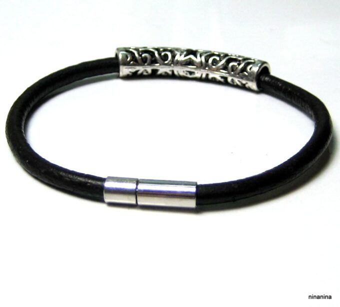 N3907o_bracelet_cuir_et_tube_metal_argent