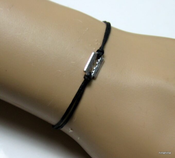 N3911G_bracelet_cordon_lame_de_rasoir_metal_argent
