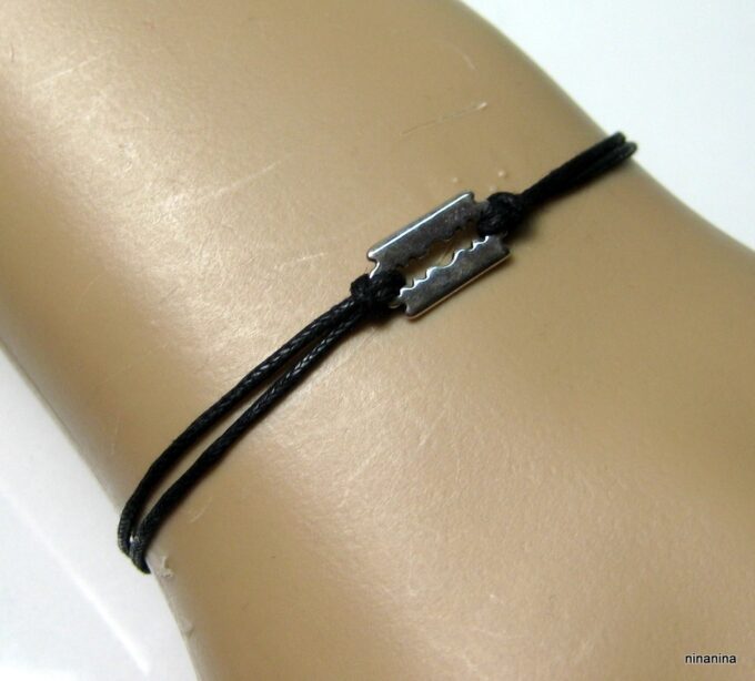 N3911L_bracelet_cordon_lame_de_rasoir_metal_argent