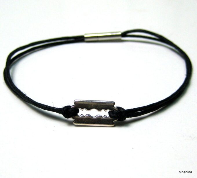 N3911c_bracelet_cordon_lame_de_rasoir_metal_argent