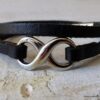 N3912c_Bracelet_homme_infini_2_tours_cuir_lettre_personnalise_Acier_inoxydable_-_Bijoux_Bracelets_en_ligne_Ninanina