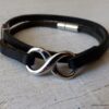 N3912j_Bracelet_homme_infini_2_tours_cuir_lettre_personnalise_Acier_inoxydable_-_Bijoux_Bracelets_en_ligne_Ninanina
