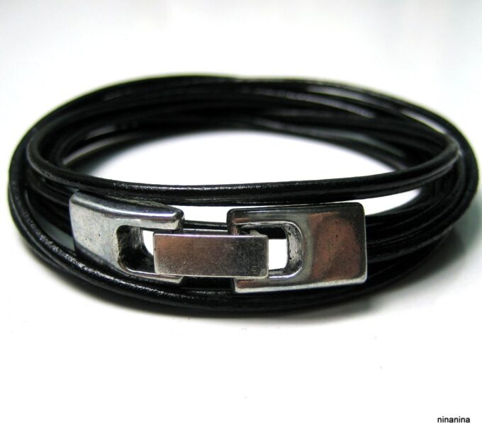 N3925c_bracelet_wrap_cordon_cuir_et_metal_argente