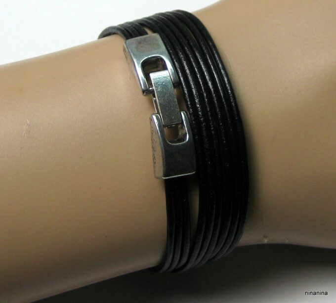 N3925i_bracelet_wrap_cordon_cuir_et_metal_argente