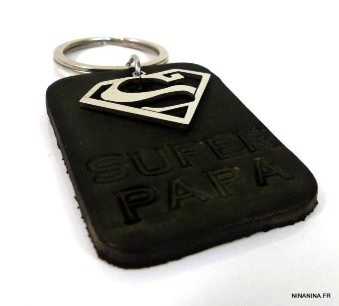 N3926tere_porte-cle_homme_cuir_personnalise_SUPER_PAPA
