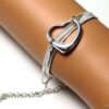 N3946_bracelet_wrap_coeur_plaque_argent_maille_serpent