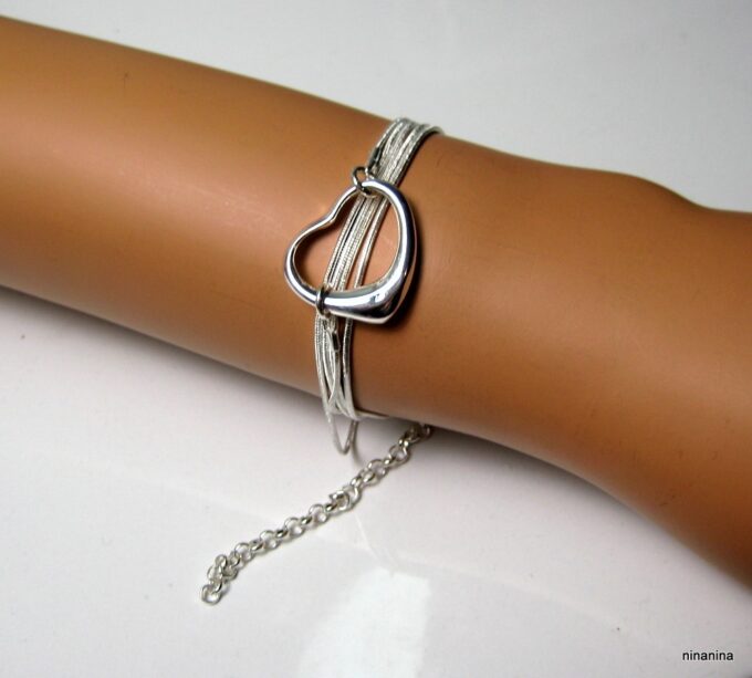 N3946c_bracelet_wrap_coeur_plaque_argent_maille_serpent