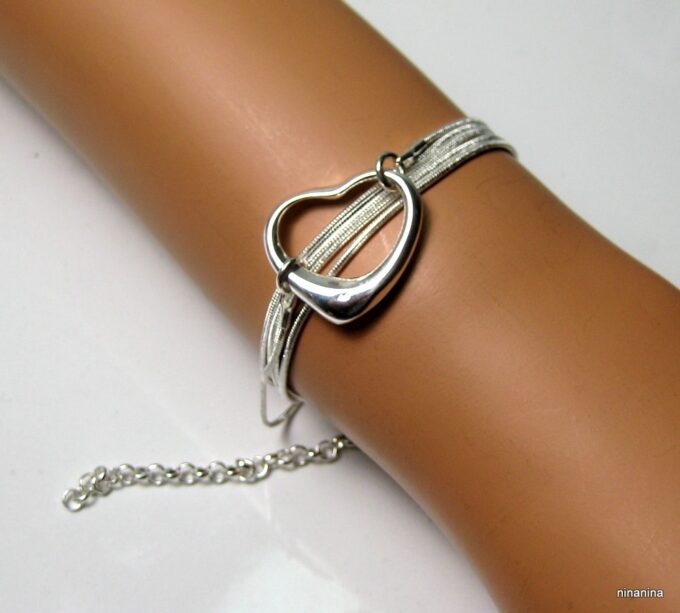 N3946d_bracelet_wrap_coeur_plaque_argent_maille_serpent