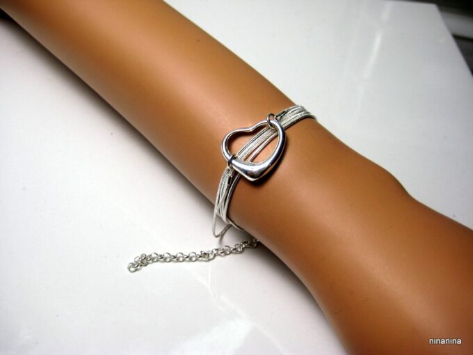 N3946e_bracelet_wrap_coeur_plaque_argent_maille_serpent