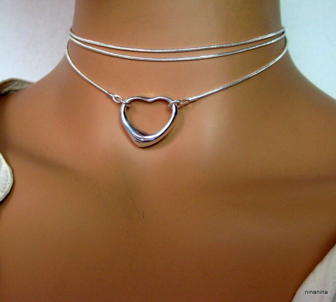 N3948a_collier_coeur_plaque_argent_maille_serpent