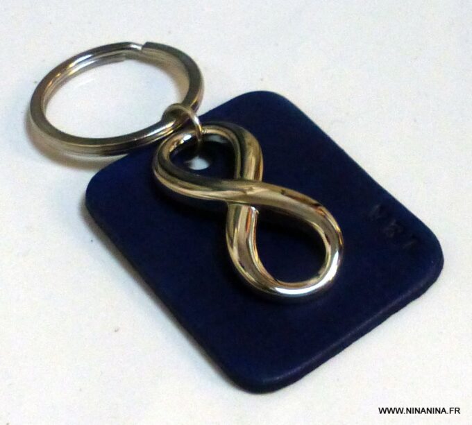N3959_Porte_cle_homme_cuir_bleu_personnalise_infini_acier_NINANINA