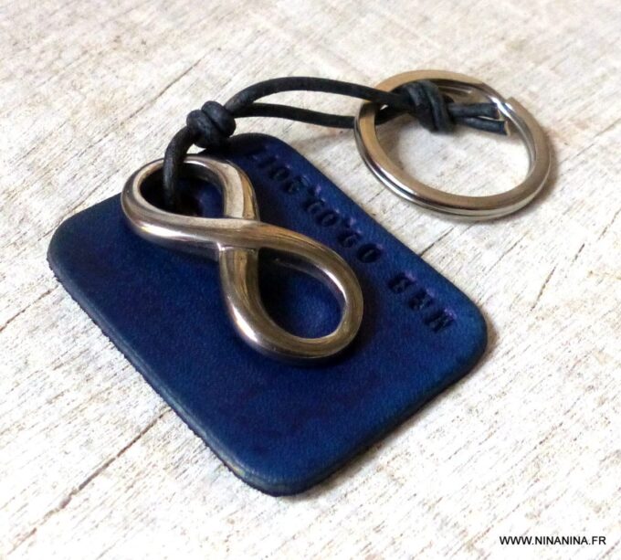 N3959_Porte_cle_infini_Acier_homme_cuir_bleu_personnalise_-_Accessoires_porte_cle_en_ligne_ninanina-2