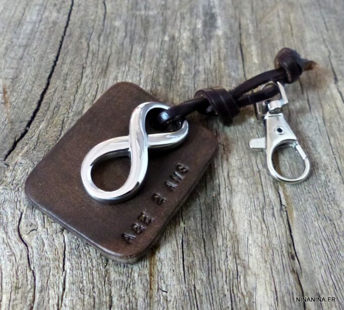 N3959_porte_cle_homme_cuir_infini_acier_inoxydable_argent_personnalise_NINANINA