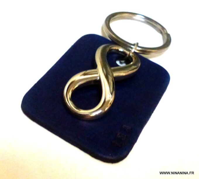 N3959a_Porte_cle_homme_cuir_bleu_personnalise_infini_acier_NINANINA-2