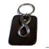 N3959a_Porte_cle_homme_cuir_personnalise_infini_acier_inoxydable