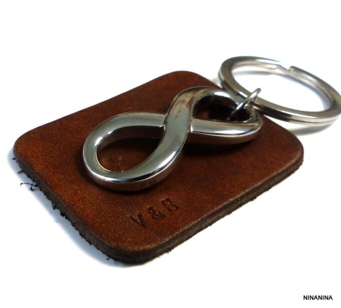 N3959a_Porte_cle_homme_cuir_personnalise_infini_acier_inoxydable2